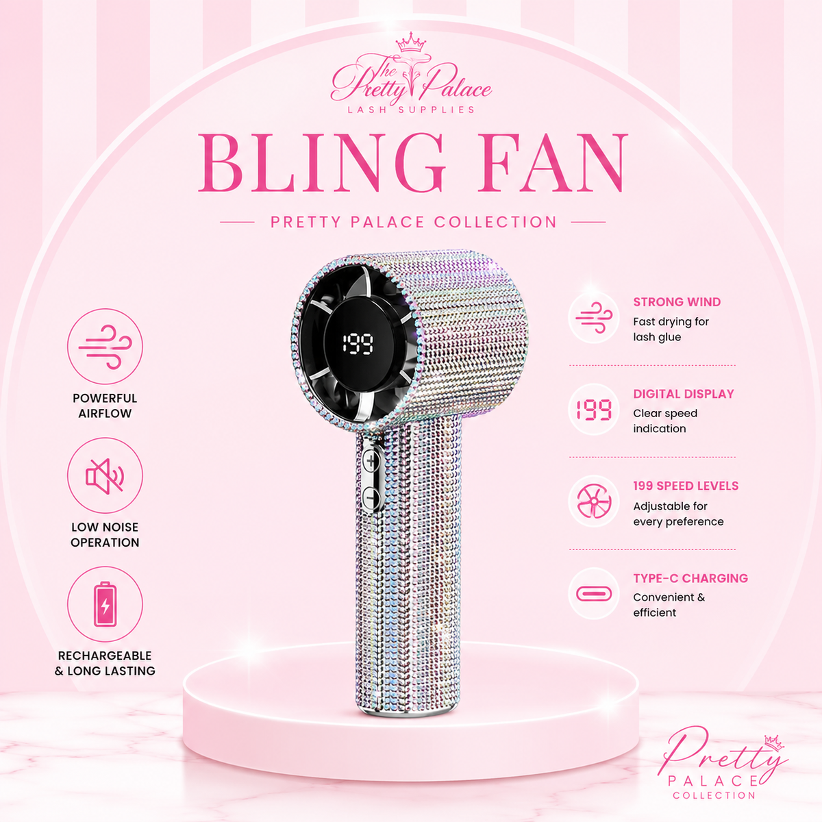 Bling Hand Fan